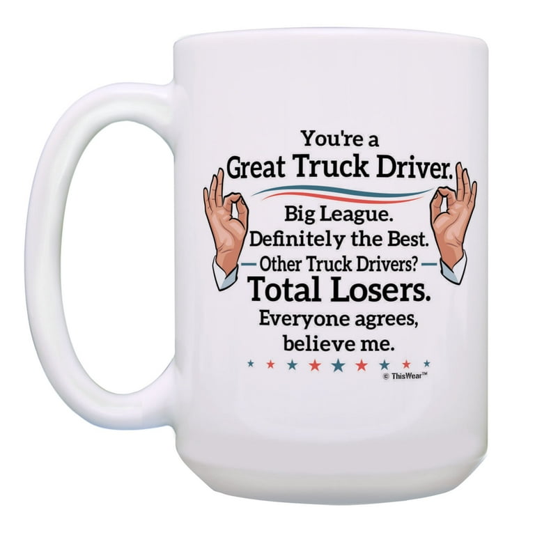 ThisWear Trucker Gifts for Men Truck Driver 5 Out Of 5 Stars Review On Time  Every Time Square Pot Holder 