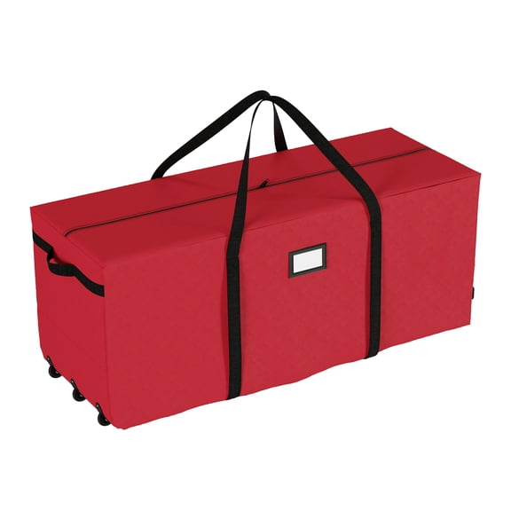 Elf Stor Rolling Christmas Tree Storage Bag for 9-Ft Artificial Trees (Red)