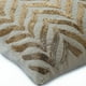 thumbnail image 3 of Funda de almohada decorativa blanca, geométrica, 30 x 30 cm (12 x 12 pulgadas), de lino, estilo art déco geométrico Zardozi, moderna, Chevron - Golden Divide, 3 of 5