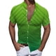 thumbnail image 1 of Camisas Para Hombre XXL Hombres Casual Manga corta Primavera Verano Turndown Neck 3D Impreso Camisas Moda Top Blusa Camisas (Green, L), 1 of 4
