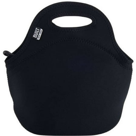 BUILT Neoprene Getaway Zippered Lunch Tote in Black