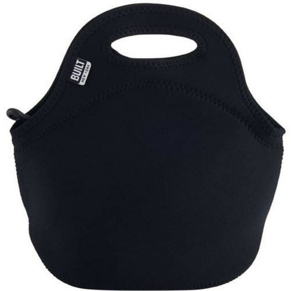 BUILT Neoprene Getaway Zippered Lunch Tote in Black
