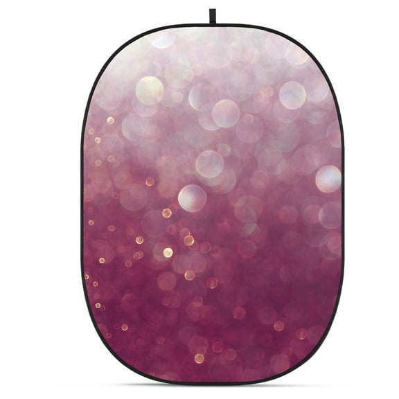 Glow CBA-TB0002 5x6.5' Fabric Collapsible Backdrop, Bokeh Textured