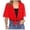 Red, variant on HCYSFG Womens Tie Front Cardigan Cropped Sheer Short Sleeve Open Front Design Lightweight Shrug Summer Vacation Layering Bolero