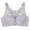 Gray, variant on Woman's Fashion Front Closure Rose Beauty Back Wire Free Push Up Hollow Out Bra Underwear