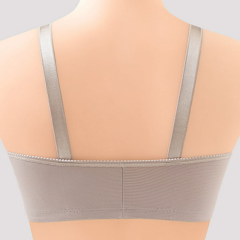 Lastesso Seamless Bras for Women Comfort Front Buckle Full Coverage Push up  Bralette Adjustable Straps Solid Bra Everyday Wear