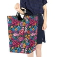 thumbnail image 4 of Yayeee Freestanding Laundry Hamper with Handle Collapsible Large Storage Basket for Clothes, Charming Floral Pattern, 4 of 7
