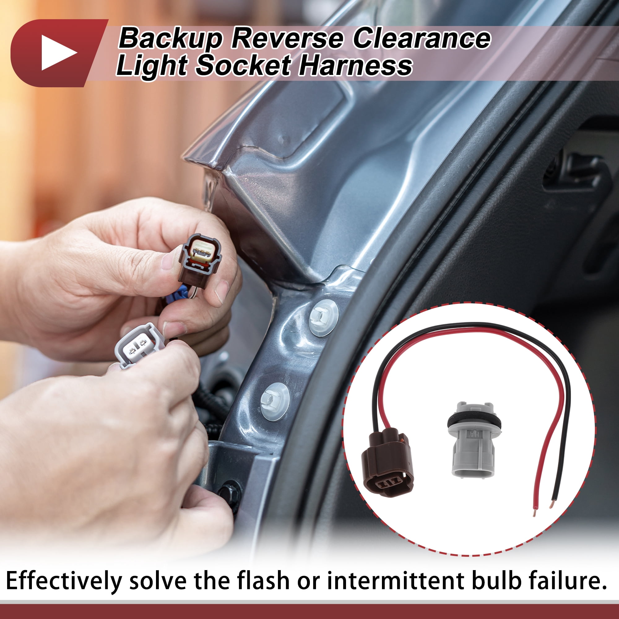 Unique Bargains Backup Reverse Light Socket Wiring for Toyota Rav4 Prius Prime 2013-2018