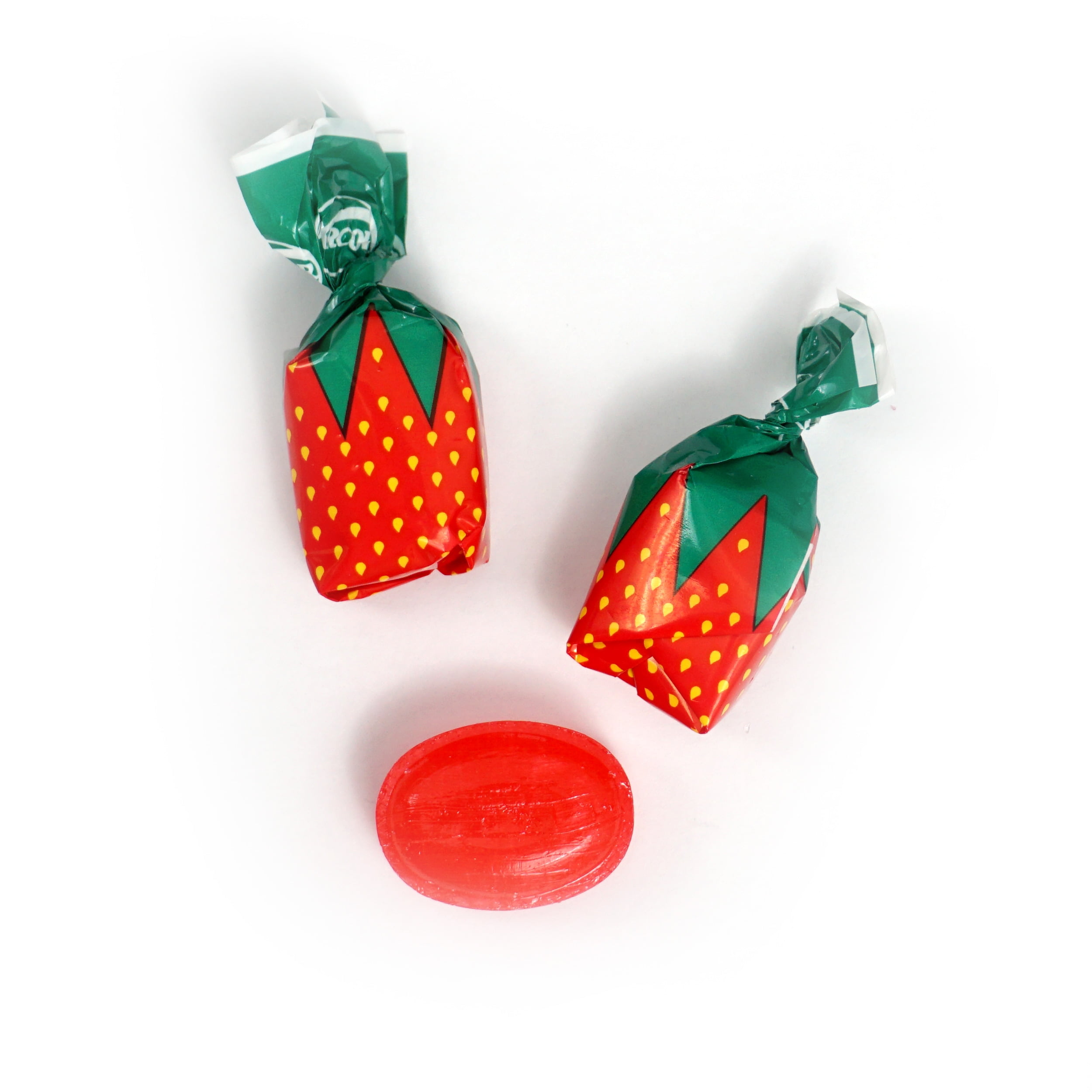 Strawberry Candy, 5 Pound (Approx. 375 pcs.) Strawberry Bon Bons Hard Candy, Arcor Strawberry Candy Individually Wrapped, The Hampton Popcorn & Candy Company