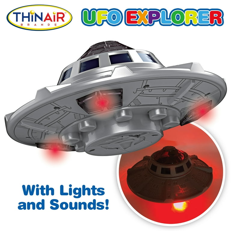 STEM Adventure Space UFO Toy Playset for Kids with Aliens, Lights