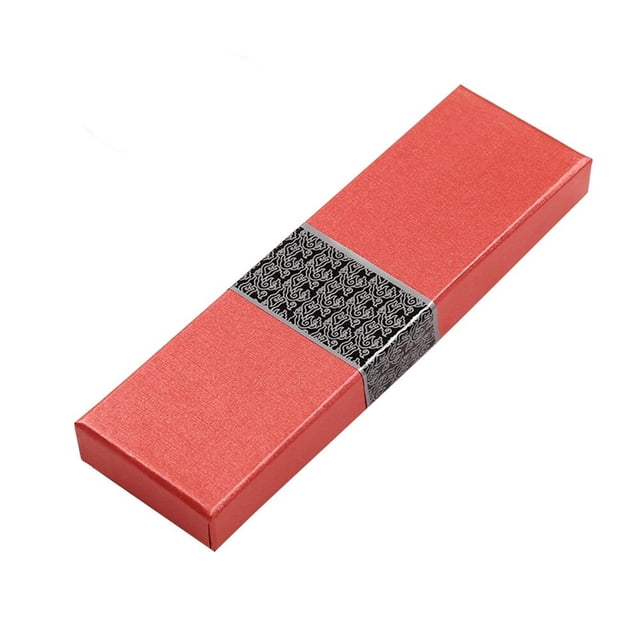 4 Pcs Boîte Universelle Exquise pour Stylo-Plume avec Coussin Étui Vide en Vrac Collection Boîte-Cadeau (Rouge)