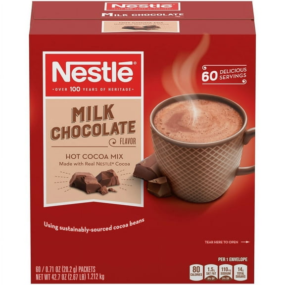Nestle Milk Chocolate Hot Cocoa 60 single serve packets