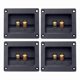 thumbnail image 1 of 4Pcs DIY Home Car Stereo Terminal de Caja de Altavoz de 2 Vías Terminal Cuadrado Redondo Spring Cup Conector Post Unión Toma Banana Y Enchufes Enchufes Subwoofer 93X80mm Negro, 1 of 5