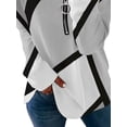 thumbnail image 4 of Gvmfive Women Long Sleeve Colorblock Tunic Tops Zipper V Neck Pullover Shirt, 4 of 4