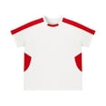 thumbnail image 7 of LEKWK Mens Athletic Shirts & Tees Regular Fit Crew Neck Short Sleeve Shirts Raglan Contrast Workout Shirts Color Block Gym Soccer Sport Running Team Jersey, 7 of 7