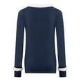 thumbnail image 4 of Puntoco Mujeres Sexy Navidad Copa de Vino Delgado Terciopelo Stiching Casual Impresión de manga larga con cuello en V Camisas Blusas tops Puntoco Puntoco-7325, 4 of 4