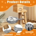 thumbnail image 4 of Cat Tree Hammock Replacement for Medium Cats - 12.6 inch Deep Basket Add-on Attachment with Soft Plush Fabric,Grey, 4 of 6