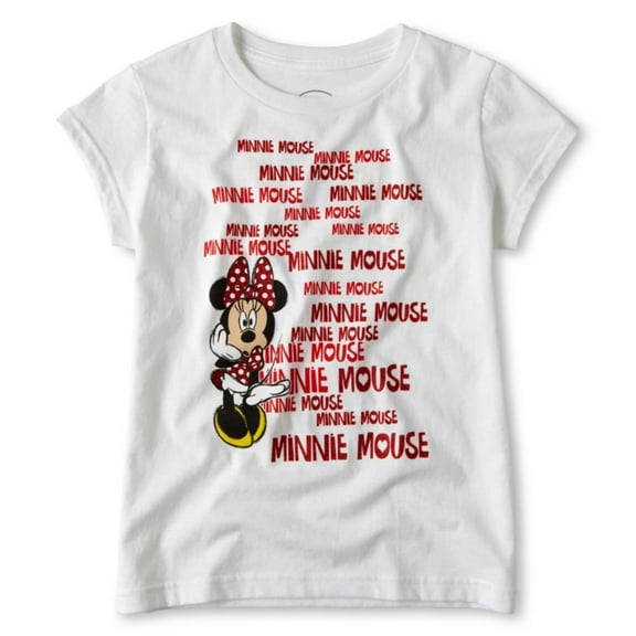 Minnie Mouse Girls Short Sleeve Tee White 7-8