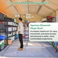 thumbnail image 6 of LZBEITEM 10' x 12' Metal Outdoor Storage Shed with Floor Frame Kit, Tool Shed Heavy Duty with Window and Lockable Door for Garden Backyard, 10.24 psf, Brown, 6 of 17