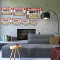 thumbnail image 4 of Warning Hippies Have Been Spotted In This Area 8 Inch x 12 Inch Plastic Sign Peace Signs May Occur Durable Weatherproof Perfect for Garages Camps Porches Fun Gift for Festival Fans, 4 of 6