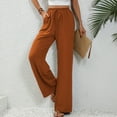 thumbnail image 2 of BLVB Womens Summer Spring Wide Leg Pants High Elastic Waisted Drawstring Casual Loose Comfy Lounge Trousers with Pockets, 2 of 8