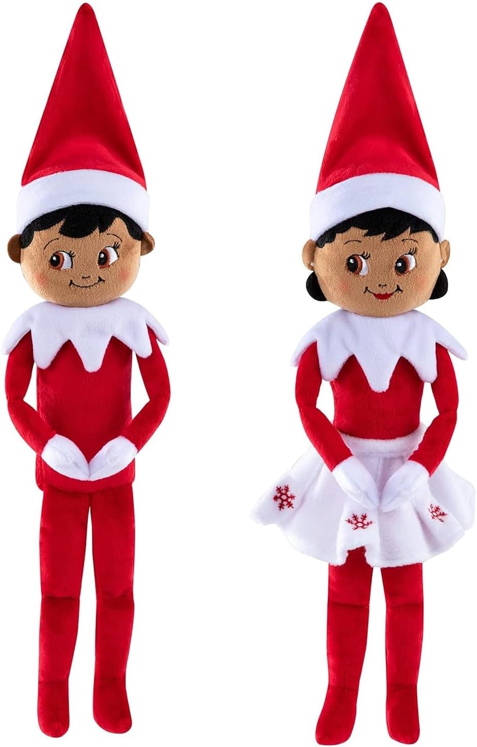 The Elf on the Shelf - Plushee Pals Bundle: New Boy & Girl, Dark - 17"
