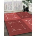 thumbnail image 3 of Ahgly Company Machine Washable Indoor Round Transitional Grapefruit Red Area Rugs, 5' Round, 3 of 7