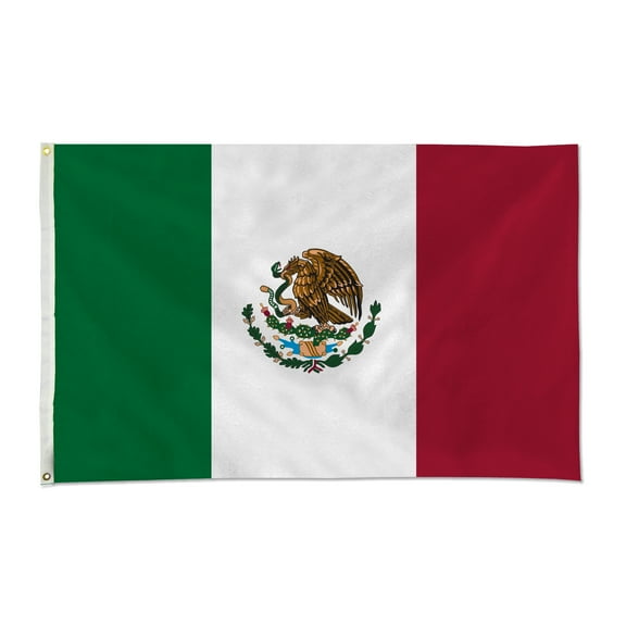 Mexico 3ft x 5ft Country Flag Made f Polyester, EZ hang