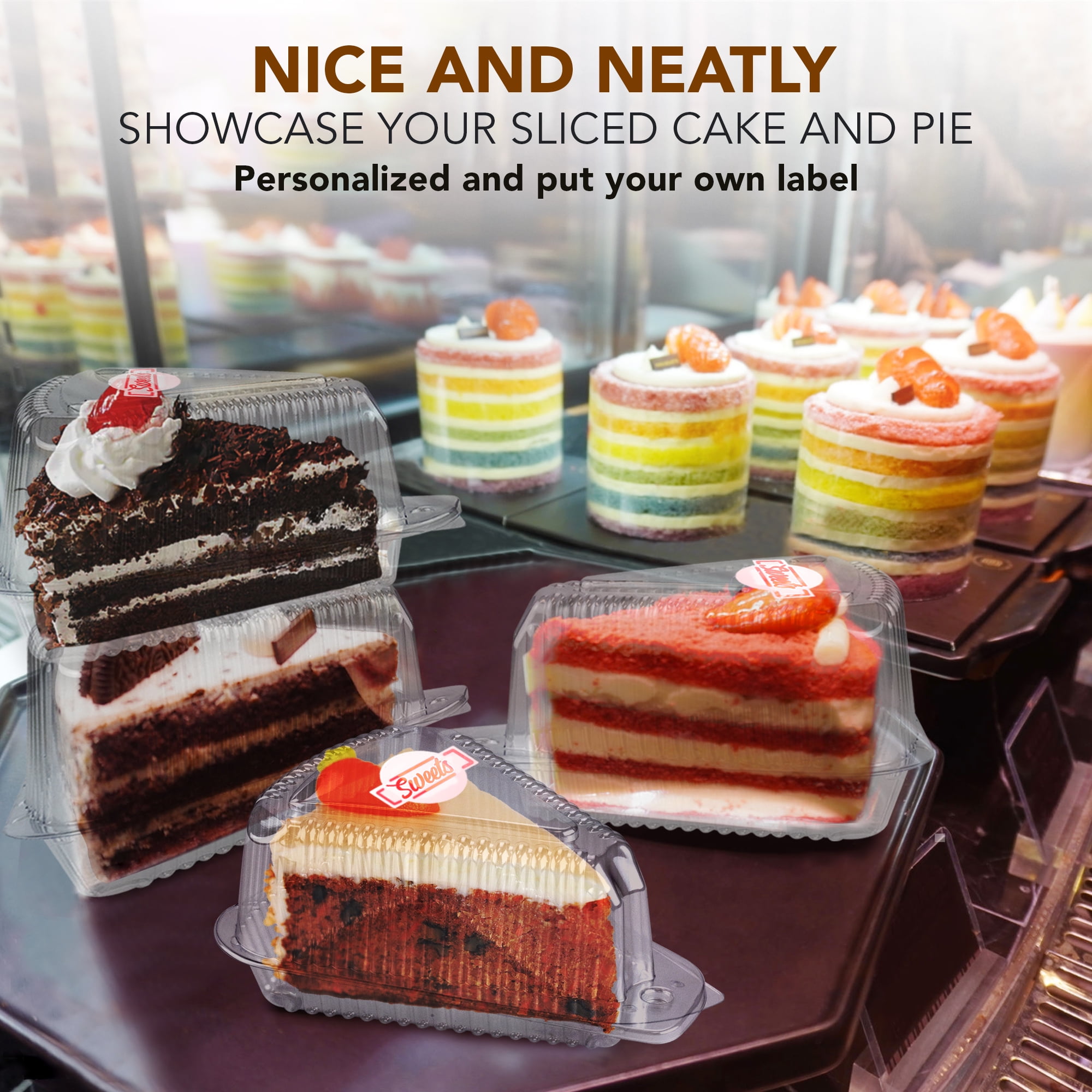 Firstclass design and quality Cake Slice Container Cheesecake Pie
