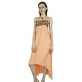 thumbnail image 3 of Bimba Women Summer Dress Mid Calf Length Embroidered Asymmetrical Dress, 3 of 7