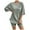Green, variant on Women's Ribbed Short Sleeve Top and Shorts 2 Piece Loungewear Set Comfortable Casual Outfit with Pockets Stylish Summer Wear
