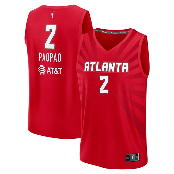Unisex Fanatics Te-Hina Paopao Red Atlanta Dream Explorer Edition Fast Break Replica Jersey