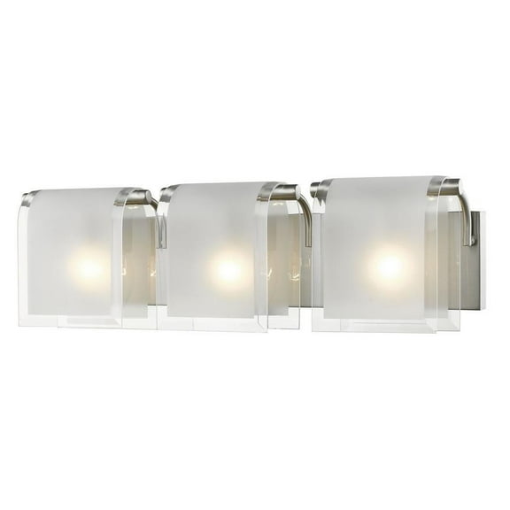 3 Light Vanity Light Fixture in Fusion Style 23.13 inches Wide By 7 inches High-Brushed Nickel Finish Bailey Street Home 372-Bel-1918328