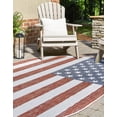 thumbnail image 7 of Jill Zarin Outdoor Collection Area Rug (5' 3" x 8' Oval Red/Blue), 7 of 7