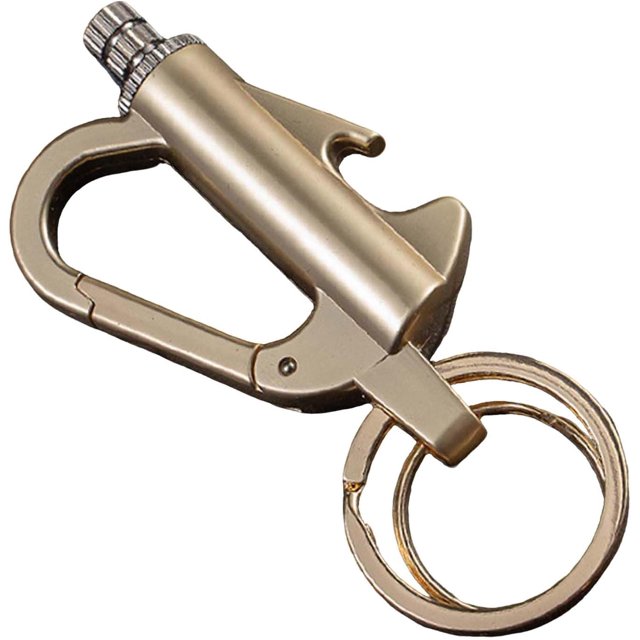 Lighter Hidden in Key Chain, Lighter Holder Key Chain, Keychain Lighter Match Strike, Waterproof Fire Starter, Metal Match Emergency Lighter for Camping, Hiking, Survival Gear