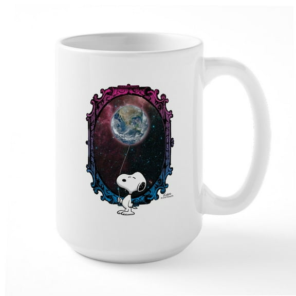 CafePress - Space Snoopy - 15 oz Ceramic Large White Novelty Mug