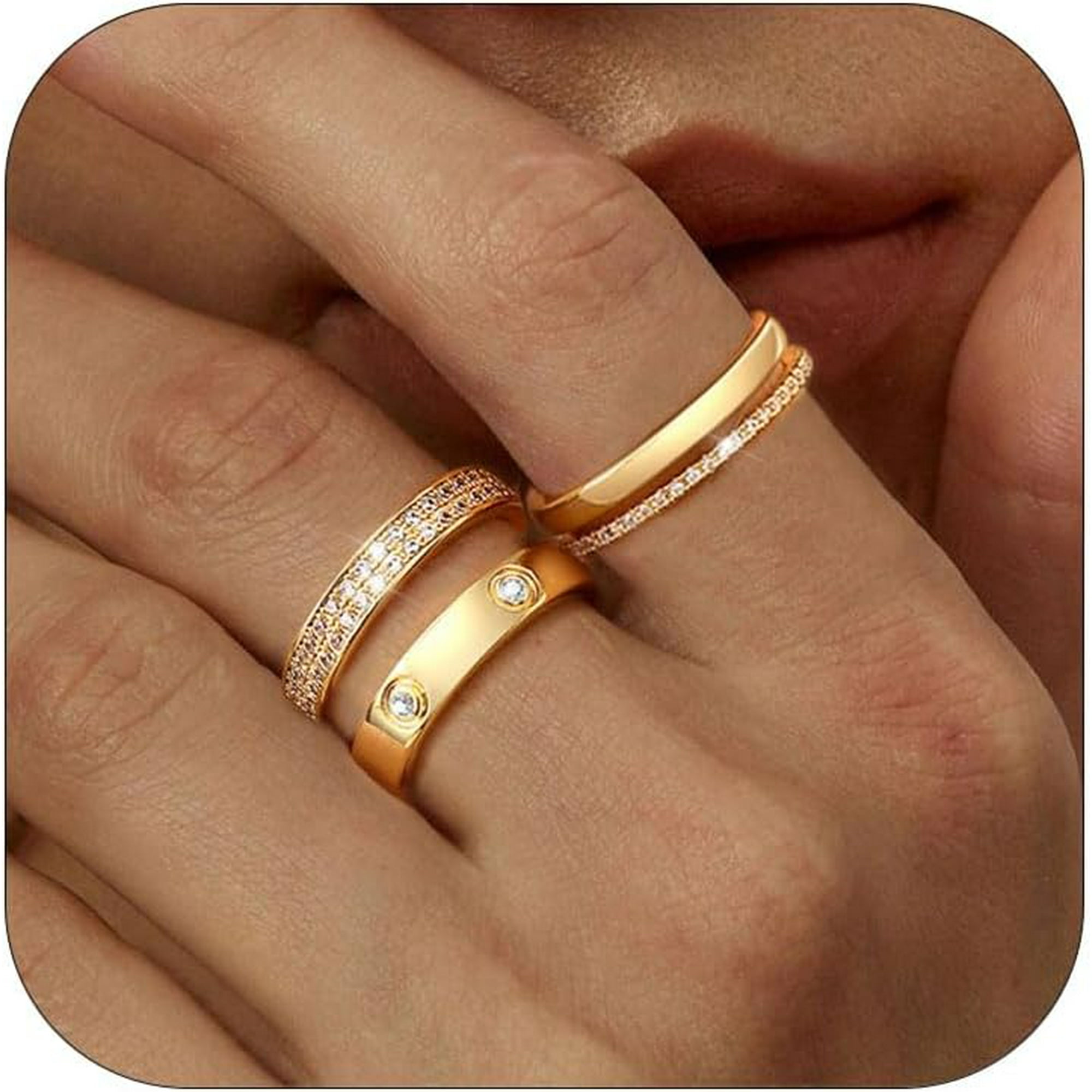 Gold with silver rings discount