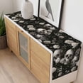 thumbnail image 4 of Halloween Skull Table Runner - 72 Inch Long, Kitchen Dining Table Runner Dresser Scarves, Retro White Rose Flower Horror Fall Farmhouse Decor for Coffee Tables Wedding Party Banquet, 4 of 8