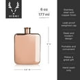 thumbnail image 5 of Viski Copper Flask - Stainless Steel Copper Plated Liquor Flask for Women & Men, 5 of 6