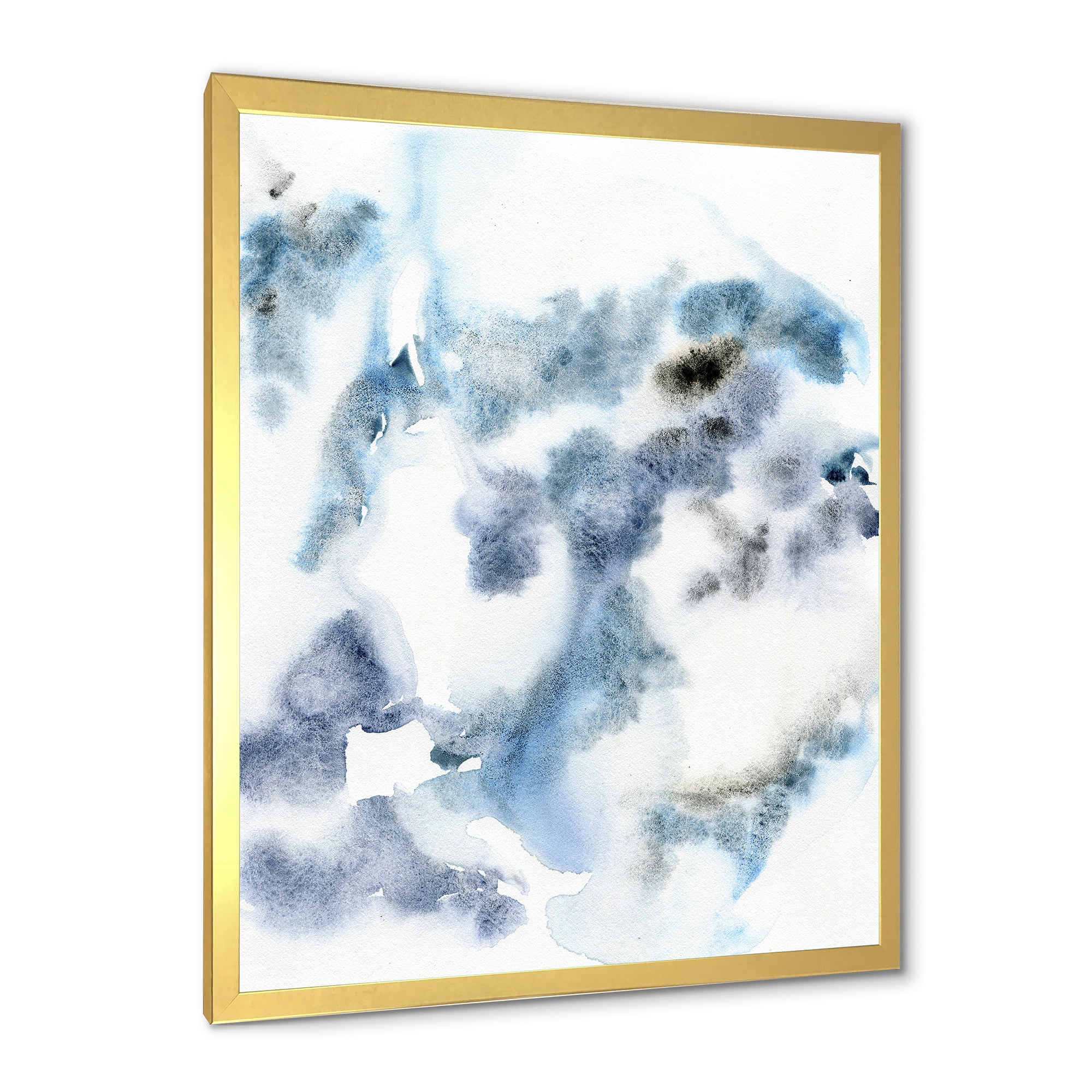 Designart 'Abstract Of Clouds Dark Blue Colored III' Modern Framed Art Print