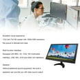 thumbnail image 4 of 15.6 PC Monitor, 1920x1080 Kitchen Monitor, LED Monitor Build in Speaker, with VGA HD Multimedia Interface AV BNC USB, External Display for FireStick, Computer, Laptop, RasPi, 4 of 7