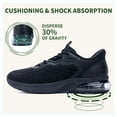 thumbnail image 3 of Mens Walking Shoes Non Slip Running Shoes Workout Athletic Tennis Breathable Shoes Gym Sneakers Black Size 7, 3 of 7