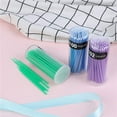 thumbnail image 2 of 100 Pcs/Pack Disposable Micro Brush Microbrush Applicators Eyelash Extensions Remove False Eyelashes Pro Cotton Swa- (Color: LP), 2 of 5