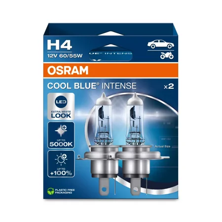 OSRAM H4 Cool Blue Intense (NEXT GEN) P43T 60/55W 12V 2 pcs Halogen Bulb