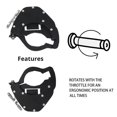 thumbnail image 5 of Italian Design Motorcycle Throttle Lock Cruise Control Throttle Assist Stainless Steel Throttle Grip, 5 of 5