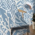 thumbnail image 5 of Blue Coral Coastal Semi Sheer Curtains 108 Inch Length 2 Panels Set, Ocean Nautical Seaside Beach Sheer Kitchen Curtain Privacy Voile Window Curtain for Living Room Bedroom Rod Pocket Drapes, 5 of 7