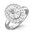 thumbnail image 2 of Mooneye 3.35 Ctw Round Moissanite Diamond 925 Sterling Silver Solitaire Women Weeding Ring, 2 of 3