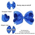 thumbnail image 3 of 2 PCS 4.5" Hair Bows for Girls Alligator Clips Grosgrain Ribbon Solid Color Hair Accessories for Little Teen Toddler Girls Kids-Royal Blue, 3 of 5