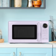 Nostalgia 0.7 cu ft Retro Microwave Oven, 700W Countertop Microwave Oven with 8 Auto Cook Programs, Lavender