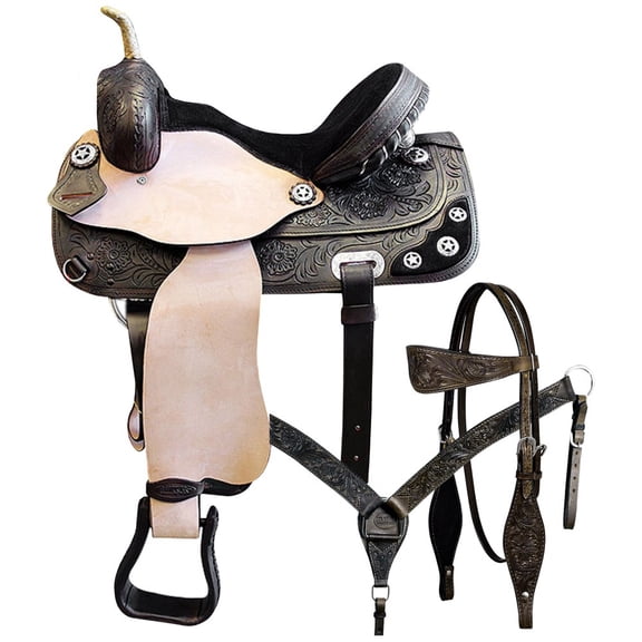 14 In Western Horse Treeless Saddle American Leather Trail Barrel Tack